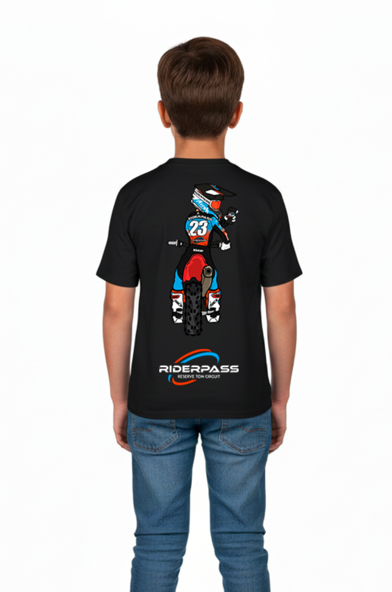 T-shirt RIDERPASS Noir Enfant